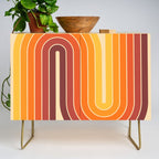 70s Retro Vintage Style Geometric Design 371 Autumn Credenza Gallery Image 1