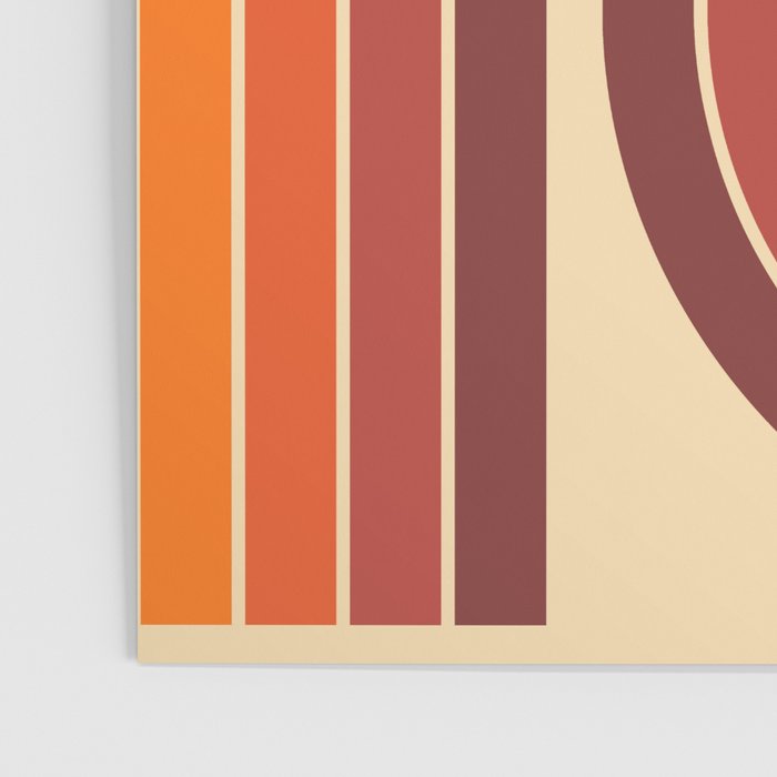 70s Retro Vintage Style Geometric Design 371 Autumn Poster Gallery Image 3