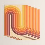 70s Retro Vintage Style Geometric Design 371 Autumn Wrapping Paper Gallery Image 3