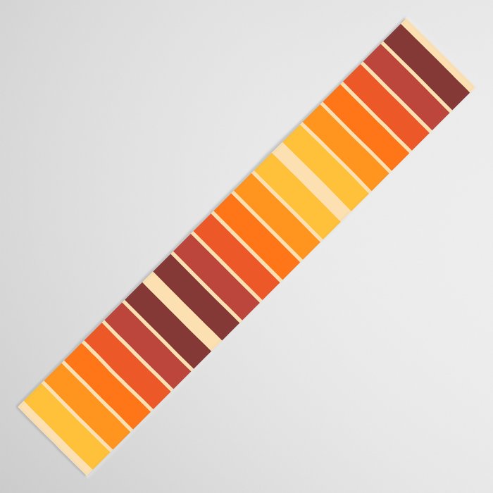 70s Retro Vintage Style Geometric Design 371 Autumn Table Runner Gallery Image 3