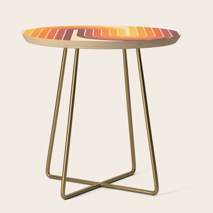 70s Retro Vintage Style Geometric Design 371 Autumn Side Table Gallery Image 1