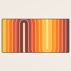 70s Retro Vintage Style Geometric Design 371 Autumn Desk Mat Gallery Image 3