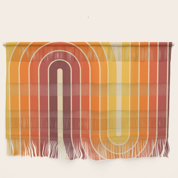 70s Retro Vintage Style Geometric Design 371 Autumn Wall Hanging Gallery Image 1