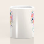 Bird and Flowers - Warbler by Andrea Lauren Coffee Mug Gallery Image 4