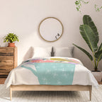 Bird and Flowers - Warbler by Andrea Lauren Comforter Gallery Image 3