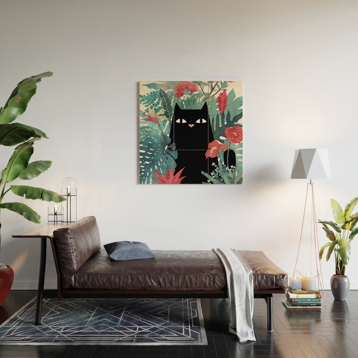 Popoki Wood Wall Art Gallery Image 2