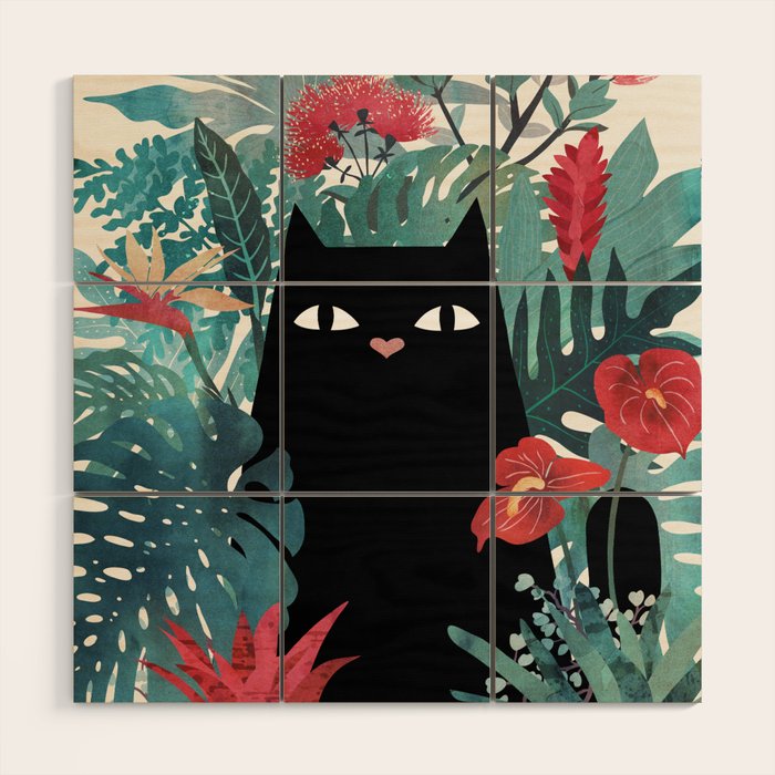 Popoki Wood Wall Art Gallery Image 1