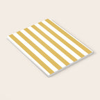Large Mustard Yellow and White Cabana Tent Stripe Notebook Gallery Image 3