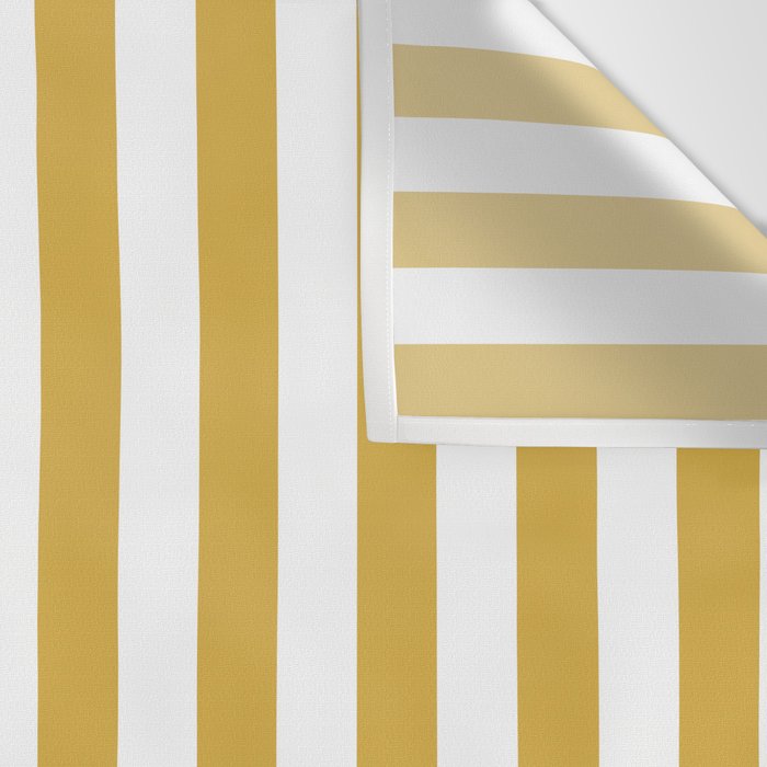 Large Mustard Yellow and White Cabana Tent Stripe Wall Tapestry Gallery Image 3