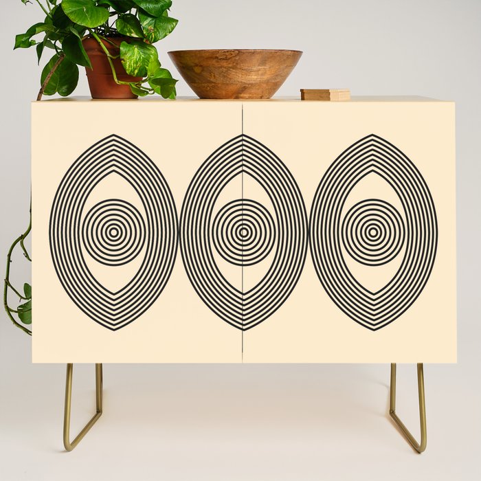 Abstraction_EYE_LINE_POP_ART_Minimalism_001X Credenza Gallery Image 1