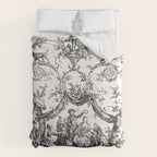 Antique 19th Century Romantic Rose Garland French Tapestry Duvet Cover Gallery Image 6