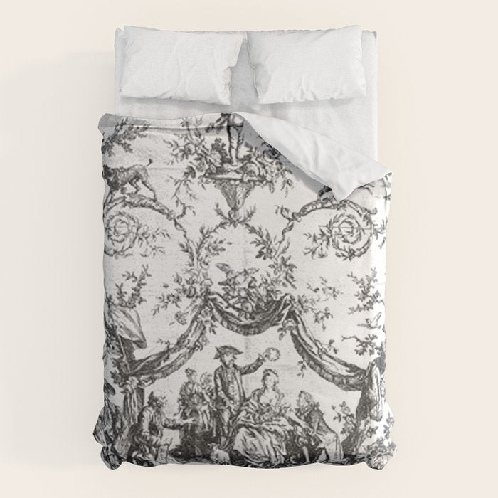 Antique 19th Century Romantic Rose Garland French Tapestry Duvet Cover Gallery Image 6