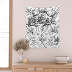 Antique 19th Century Romantic Rose Garland French Tapestry Wall Tapestry Gallery Image 2