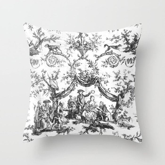 Antique 19th Century Romantic Rose Garland French Tapestry Throw Pillow Gallery Image 6