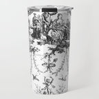 Antique 19th Century Romantic Rose Garland French Tapestry Travel Mug Gallery Image 1