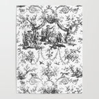 Antique 19th Century Romantic Rose Garland French Tapestry Poster Gallery Image 4