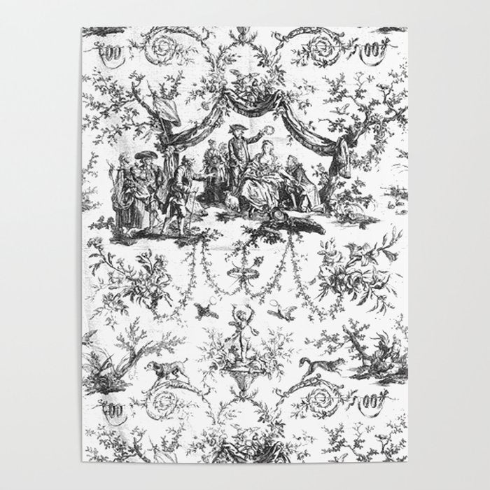 Antique 19th Century Romantic Rose Garland French Tapestry Poster Gallery Image 4
