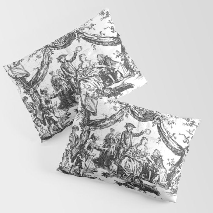 Antique 19th Century Romantic Rose Garland French Tapestry Pillow Sham Gallery Image 1