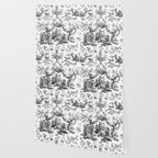 Antique 19th Century Romantic Rose Garland French Tapestry Wallpaper Gallery Image 2