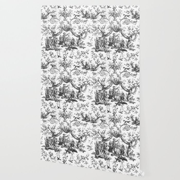 Antique 19th Century Romantic Rose Garland French Tapestry Wallpaper Gallery Image 2