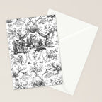 Antique 19th Century Romantic Rose Garland French Tapestry Stationery Card Gallery Image 2