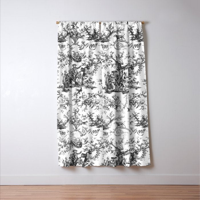 Antique 19th Century Romantic Rose Garland French Tapestry Window Curtain Gallery Image 3