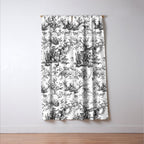 Antique 19th Century Romantic Rose Garland French Tapestry Window Curtain Gallery Image 3