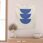 Half Circle 3 - Blue Wall Tapestry Gallery Image 2