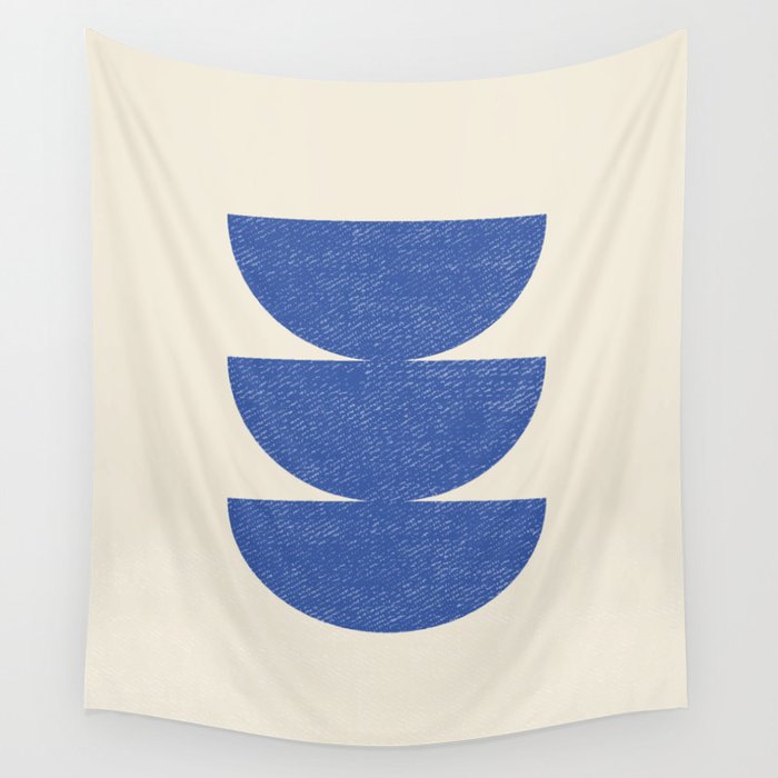 Half Circle 3 - Blue Wall Tapestry Gallery Image 4