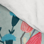 Tea and Flowers - Black and White Warbler by Andrea Lauren Comforter Gallery Image 4