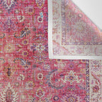 Pink Vintage Antique Oriental Traditional Moroccan Original Artwork Wall Tapestry Gallery Image 3
