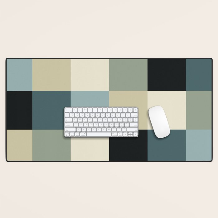 Bold Muted Checks Pattern - Large III Desk Mat Gallery Image 1