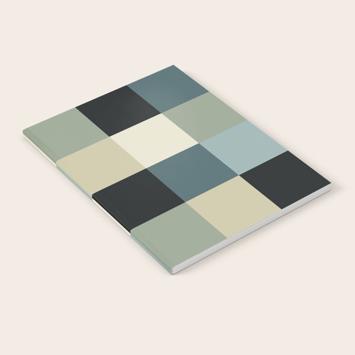 Bold Muted Checks Pattern - Large III Notebook Gallery Image 2