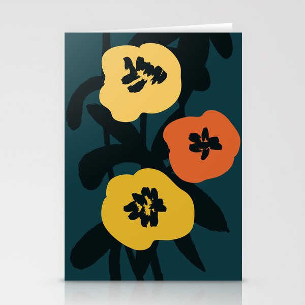 Midnight Flowers Stationery Card Gallery Image 2