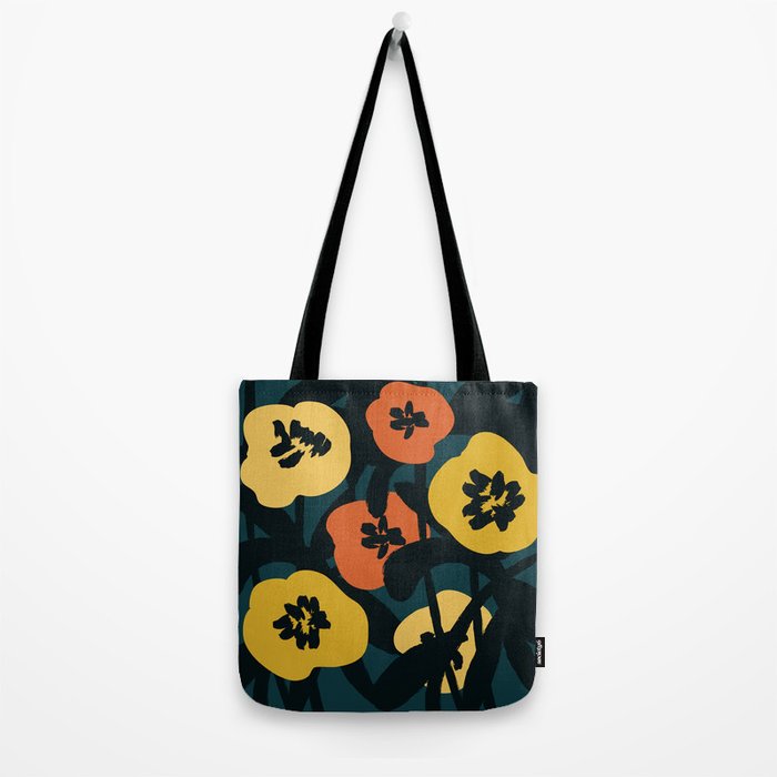 Midnight Flowers Tote Bag Gallery Image 2