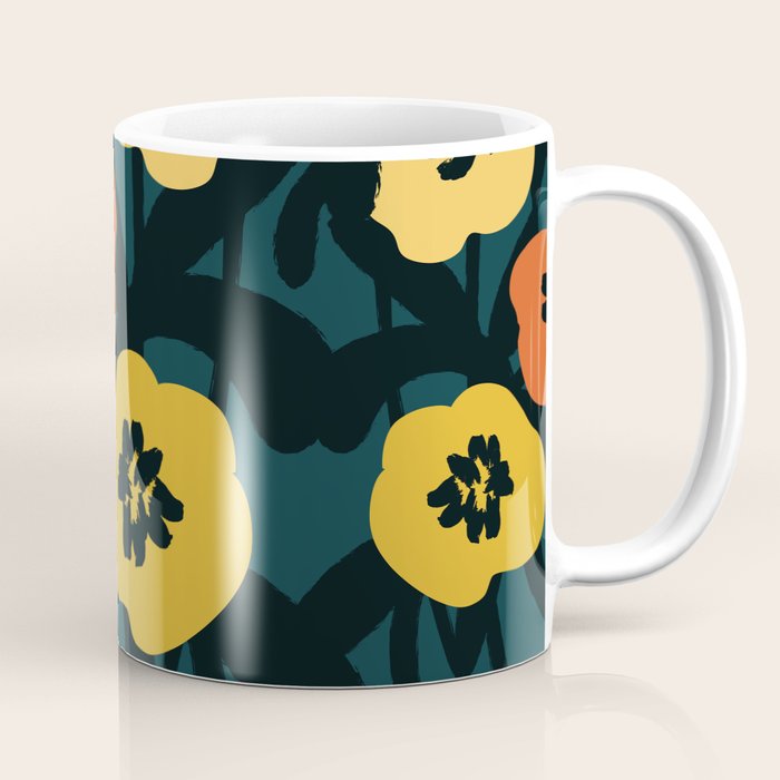 Midnight Flowers Coffee Mug Gallery Image 1