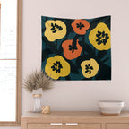 Midnight Flowers Wall Tapestry Gallery Image 2