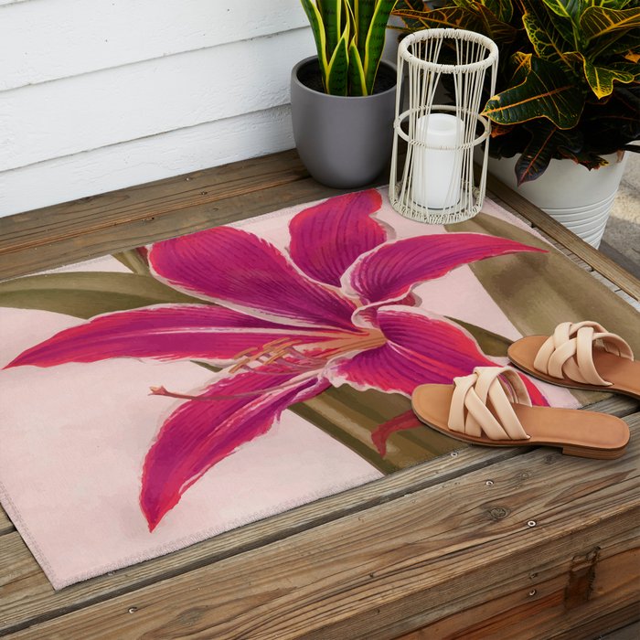 Vintage Floral Outdoor Rug Gallery Image 2