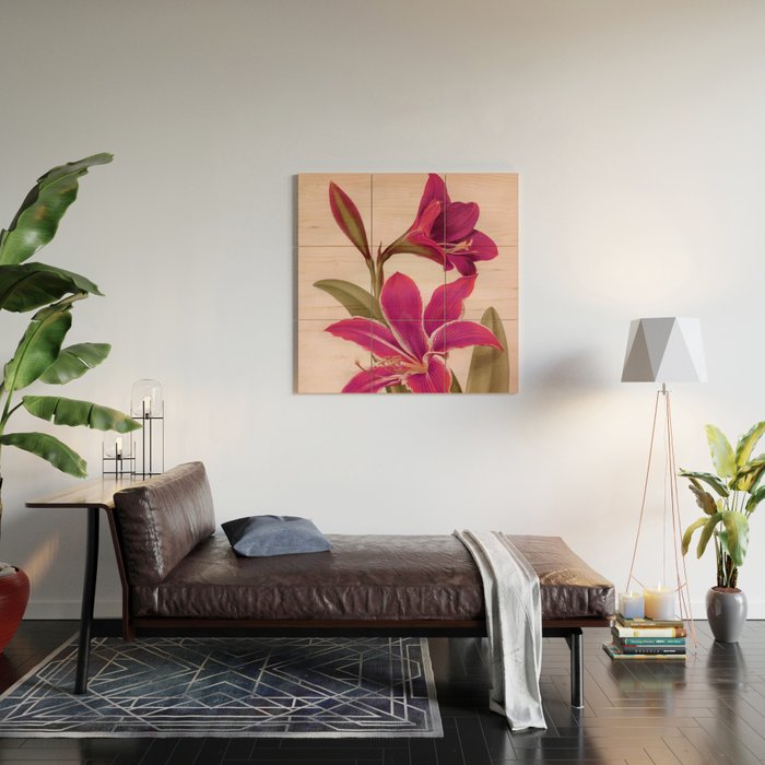 Vintage Floral Wood Wall Art Gallery Image 2