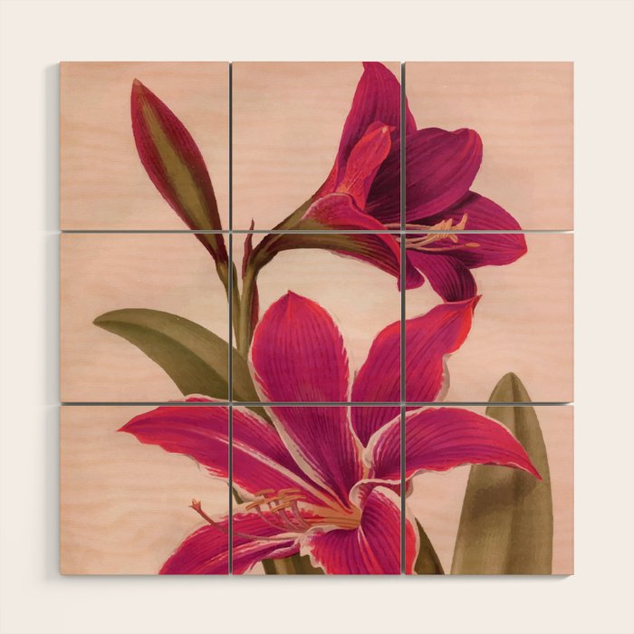 Vintage Floral Wood Wall Art Gallery Image 1