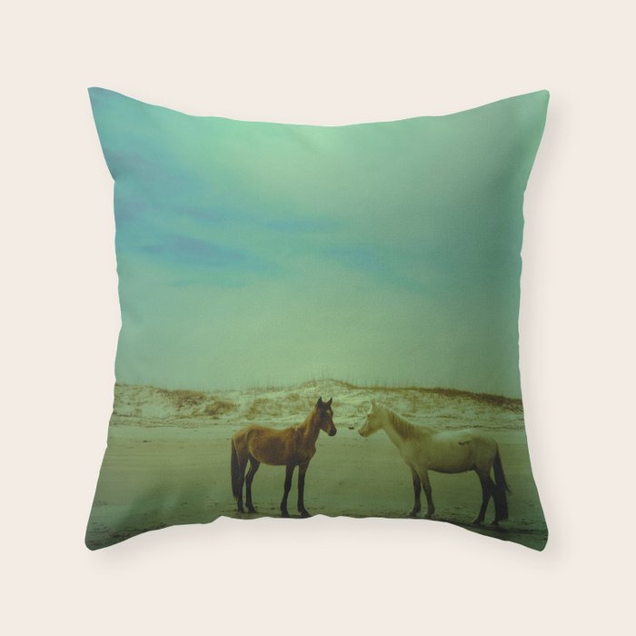 Wild Horses of Cumberland Island Throw Pillow Gallery Image 6