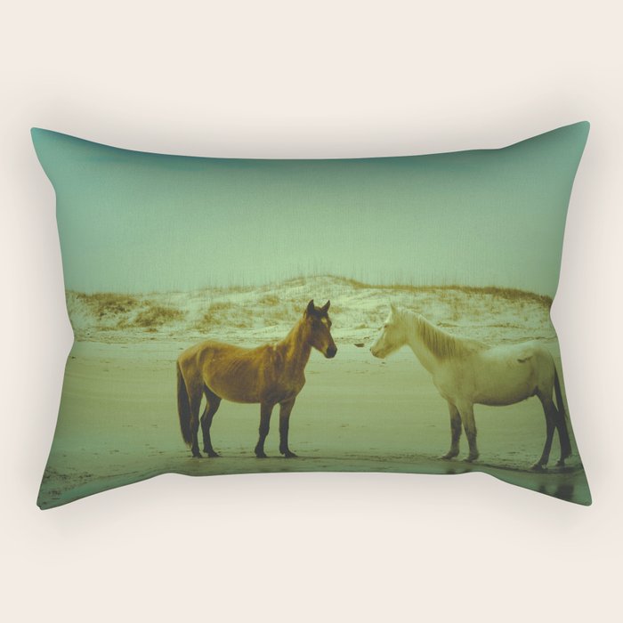Wild Horses of Cumberland Island Rectangular Pillow Gallery Image 1