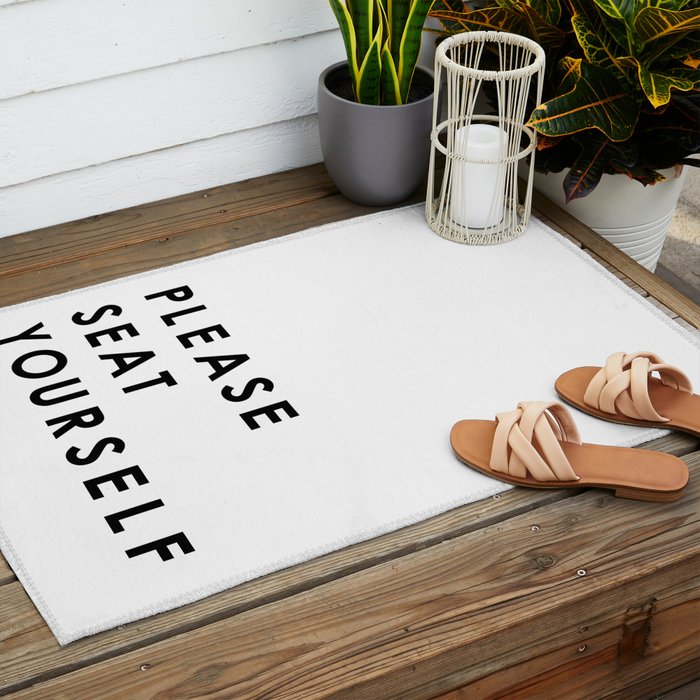 Please Seat Yourself  Outdoor Rug Gallery Image 2