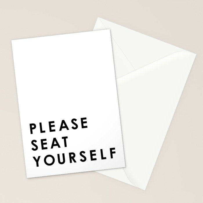 Please Seat Yourself  Stationery Card Gallery Image 2