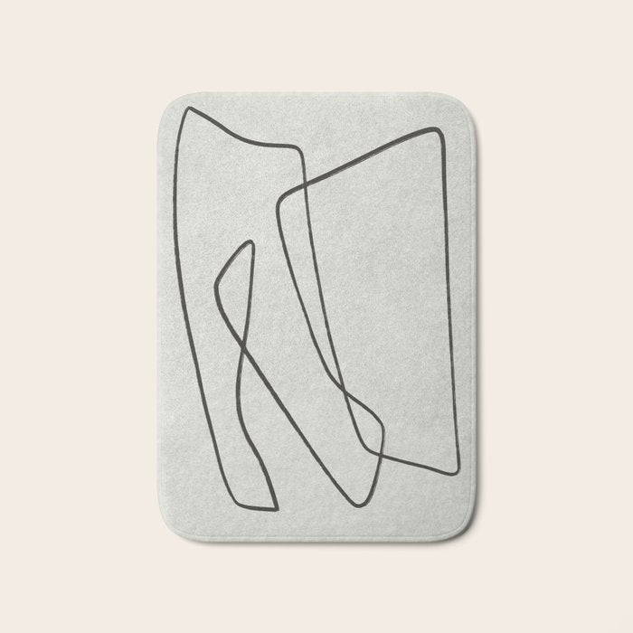 abstract graphic line intertwining Bath Mat Gallery Image 1