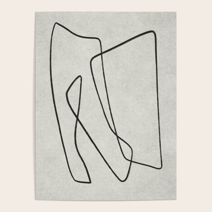 abstract graphic line intertwining Poster Gallery Image 1