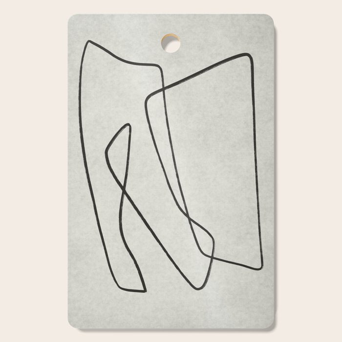 abstract graphic line intertwining Cutting Board Gallery Image 1