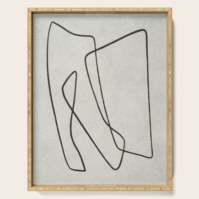 abstract graphic line intertwining Serving Tray Gallery Image 1