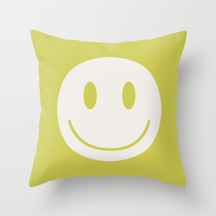 Happy Thoughts Lime Throw Pillow Gallery Image 1