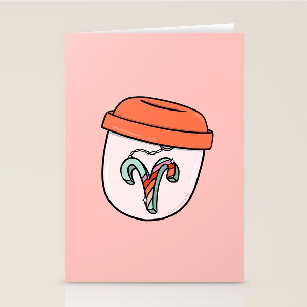 Aries Keychain Stationery Card Gallery Image 1
